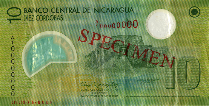 Nicaragua P-201 SPECIMEN